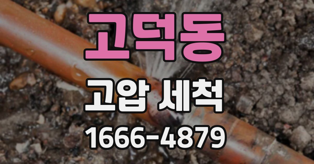 고덕동 고압 세척