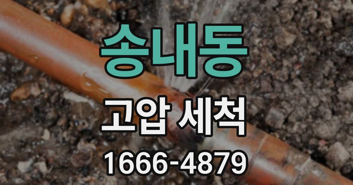 송내동 고압 세척