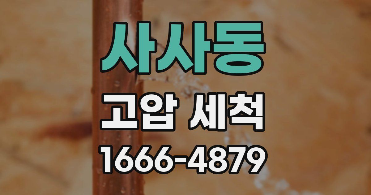 사사동 고압 세척