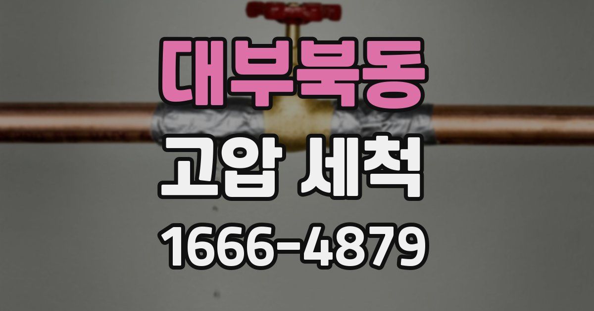 대부북동 고압 세척