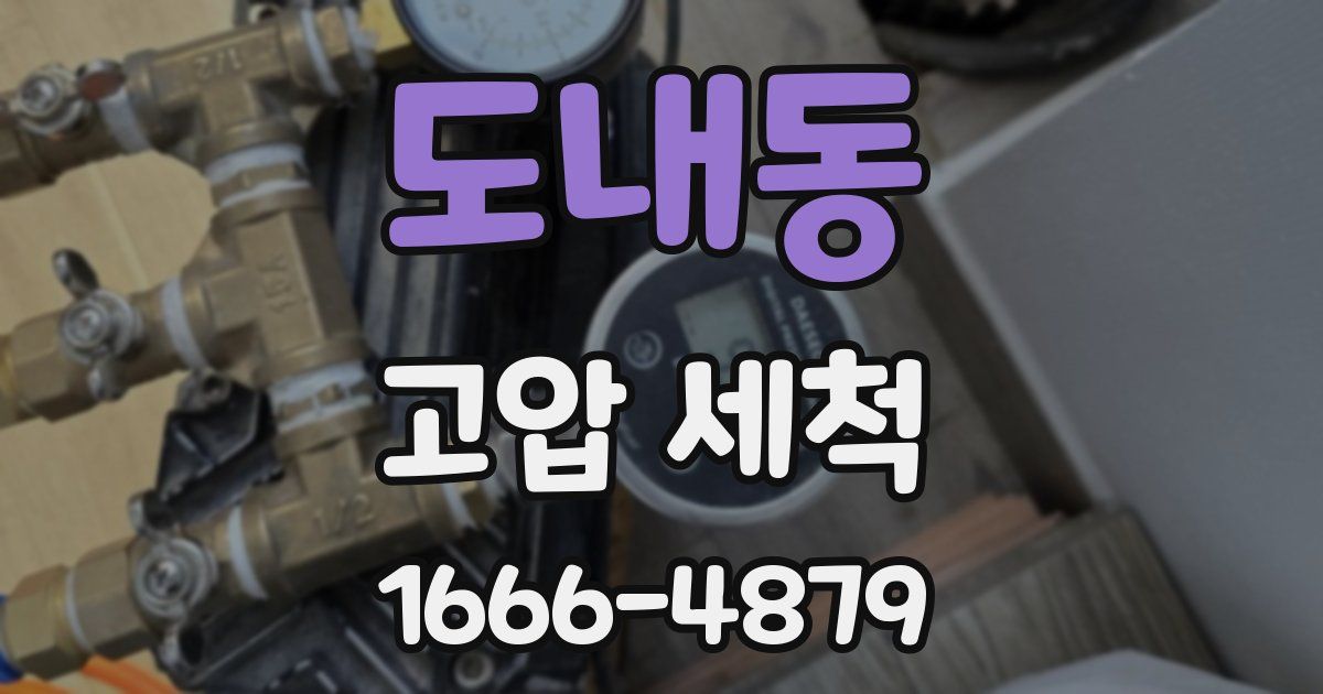 도내동 고압 세척