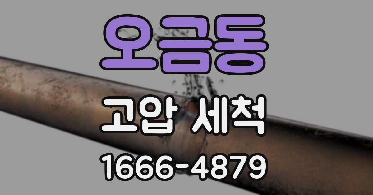 오금동 고압 세척