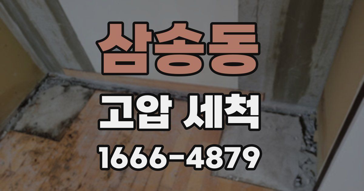 삼송동 고압 세척