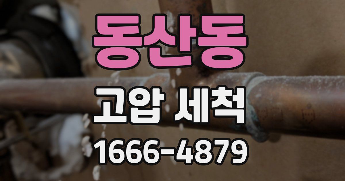 동산동 고압 세척