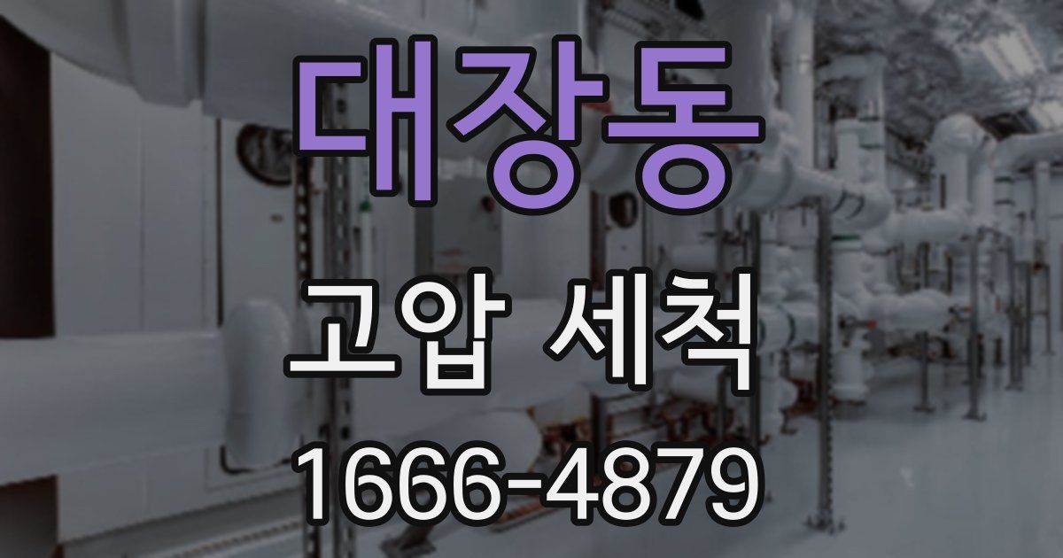 대장동 고압 세척