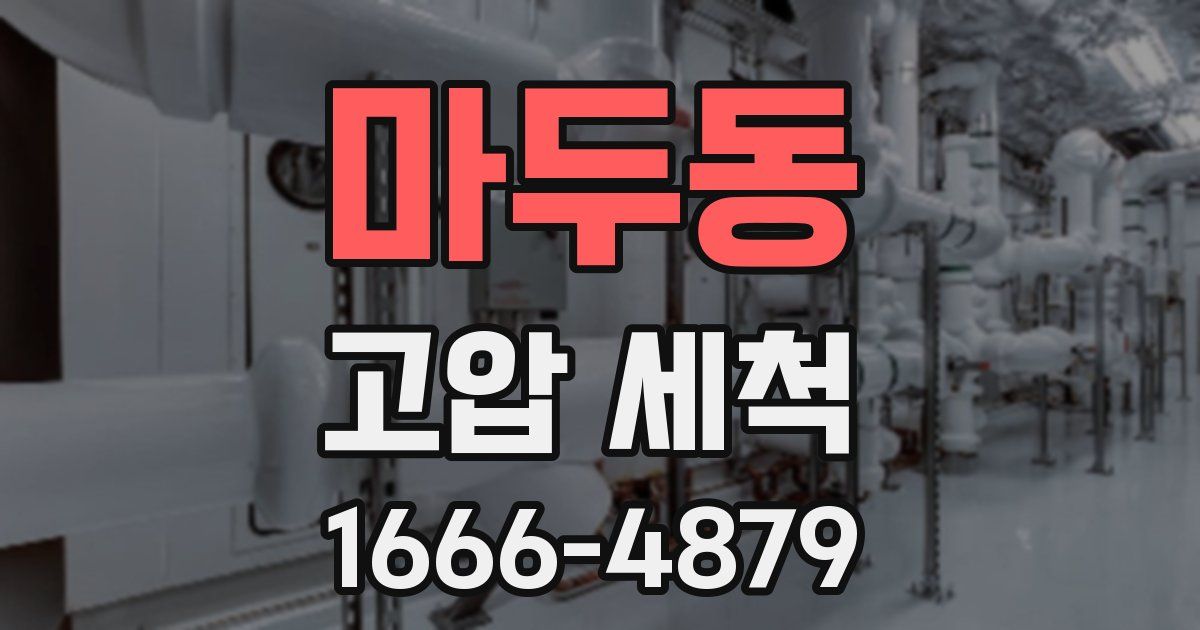 마두동 고압 세척