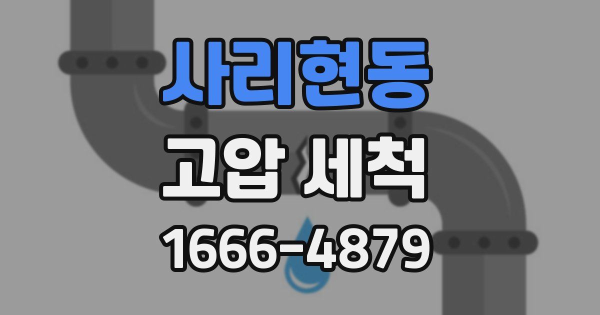 사리현동 고압 세척