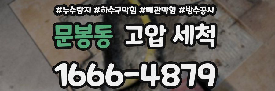 문봉동 고압 세척