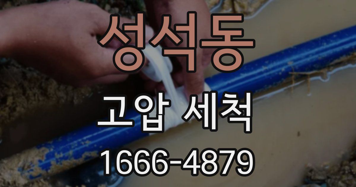 성석동 고압 세척