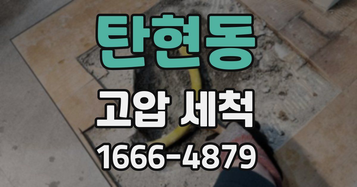 탄현동 고압 세척