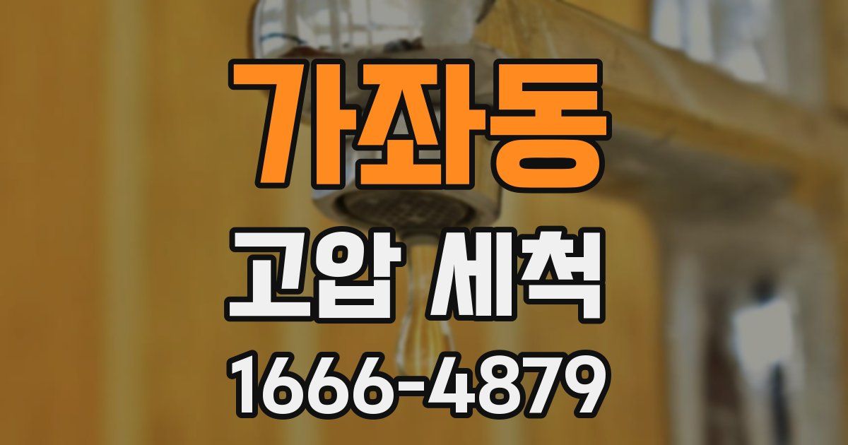 가좌동 고압 세척