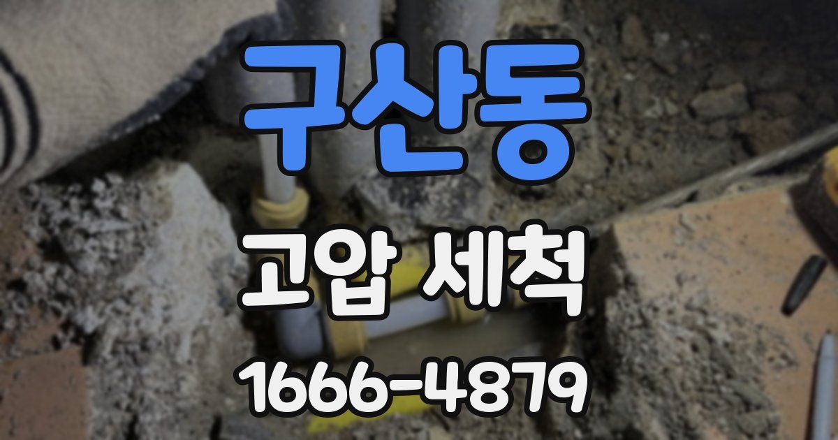 구산동 고압 세척