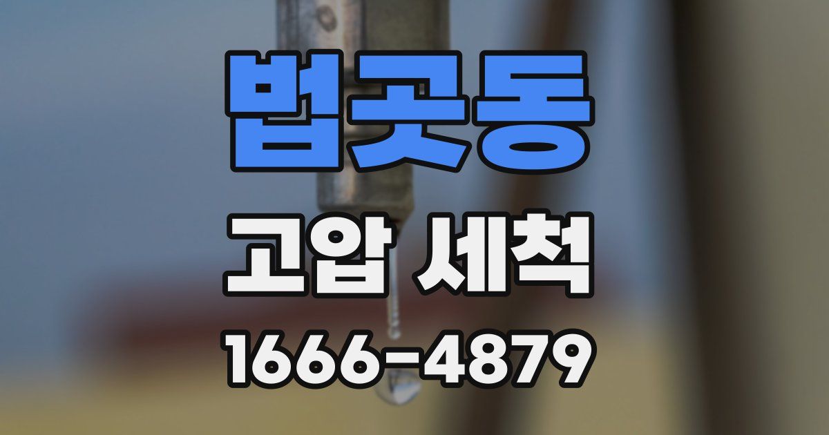법곳동 고압 세척