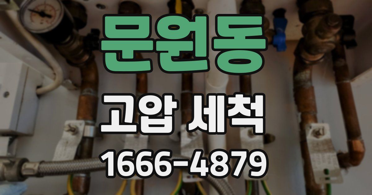 문원동 고압 세척