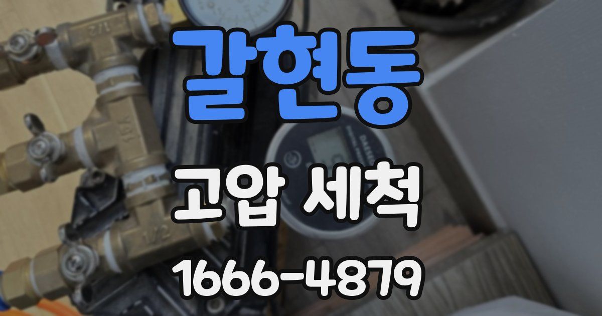 갈현동 고압 세척