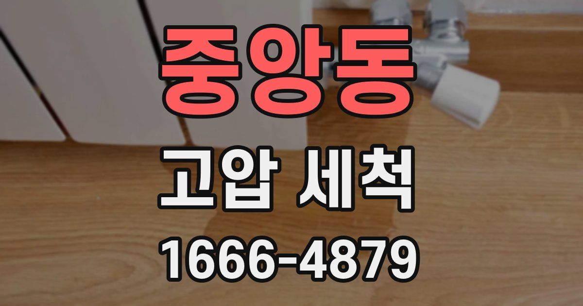 중앙동 고압 세척