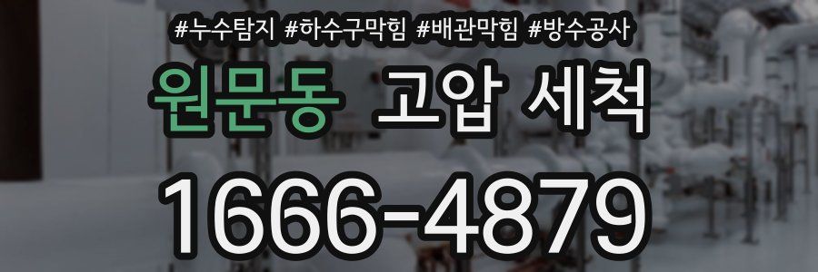 원문동 고압 세척