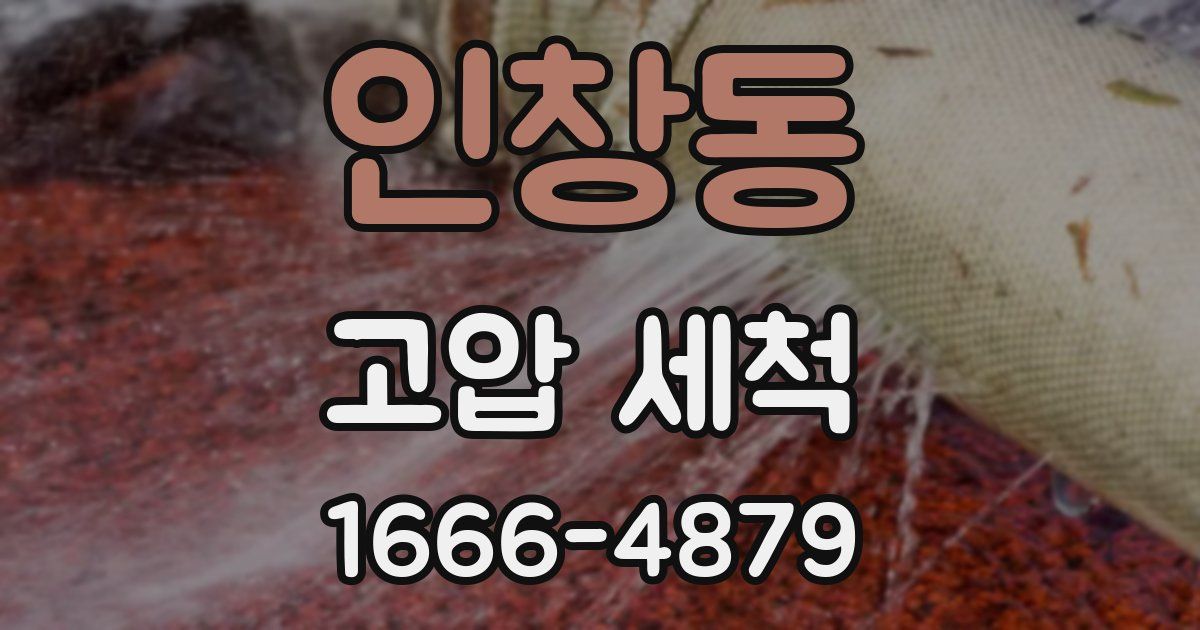 인창동 고압 세척