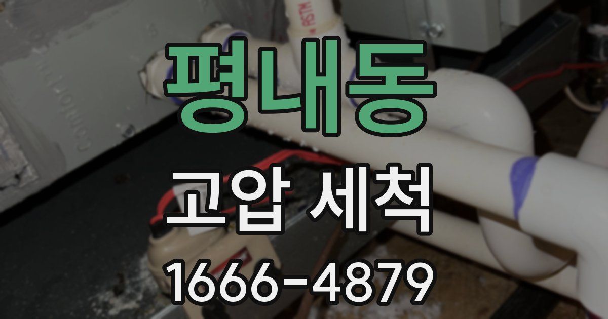 평내동 고압 세척