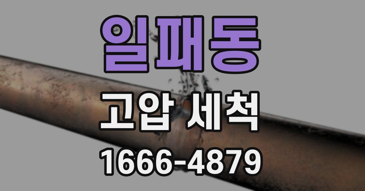 일패동 고압 세척