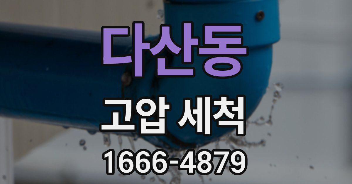 다산동 고압 세척