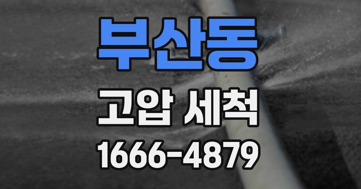부산동 고압 세척