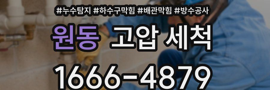 원동 고압 세척