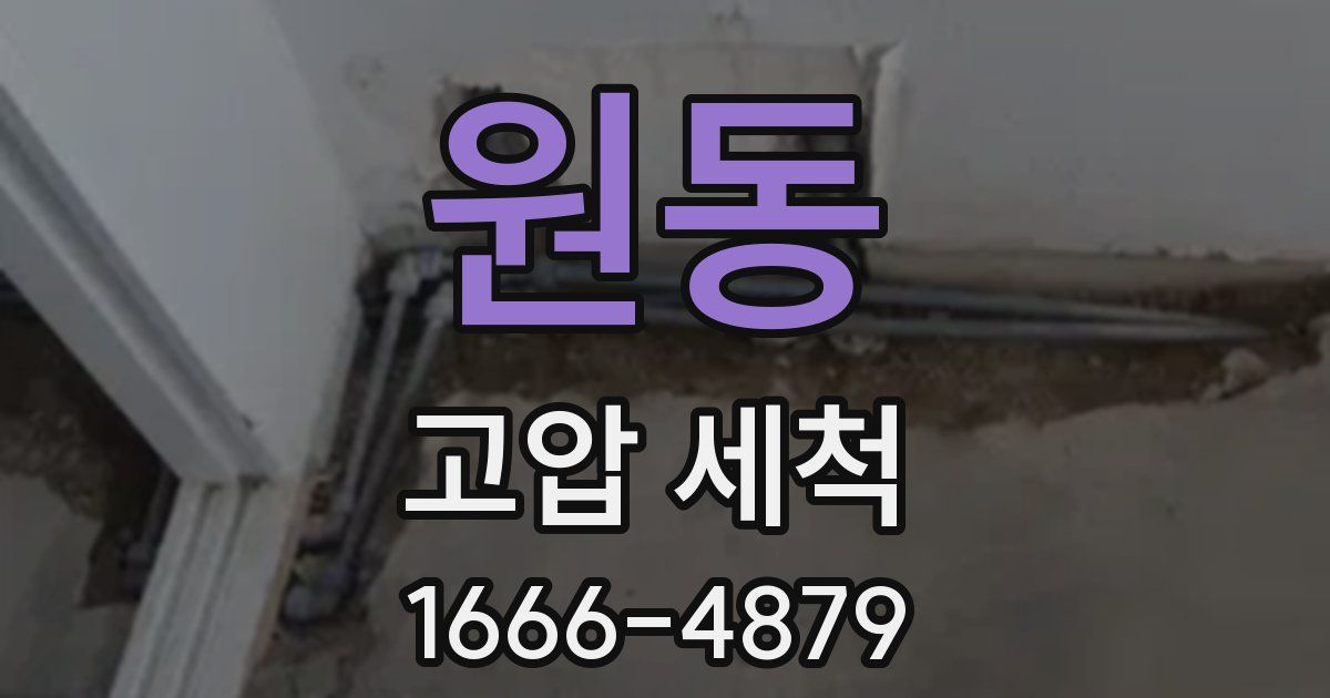 원동 고압 세척