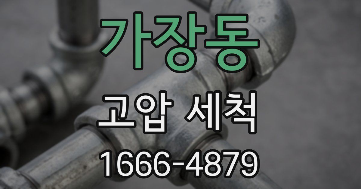 가장동 고압 세척