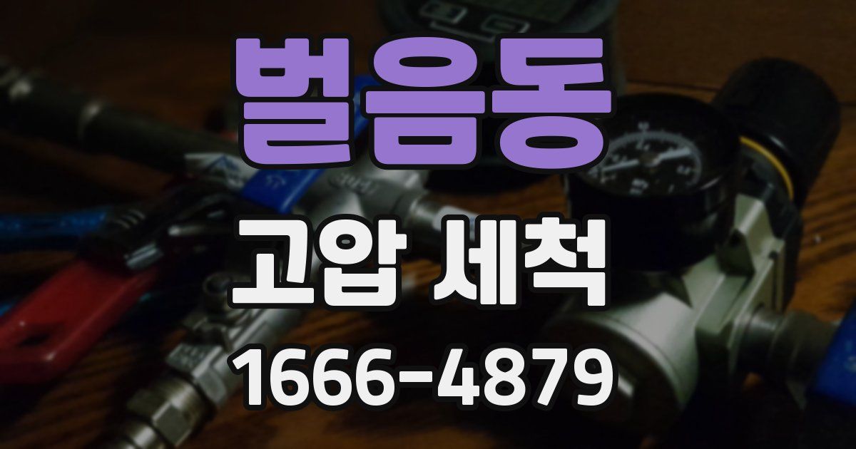 벌음동 고압 세척