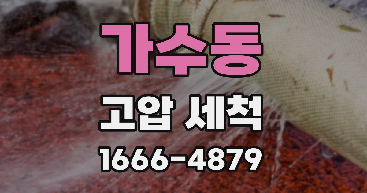 가수동 고압 세척