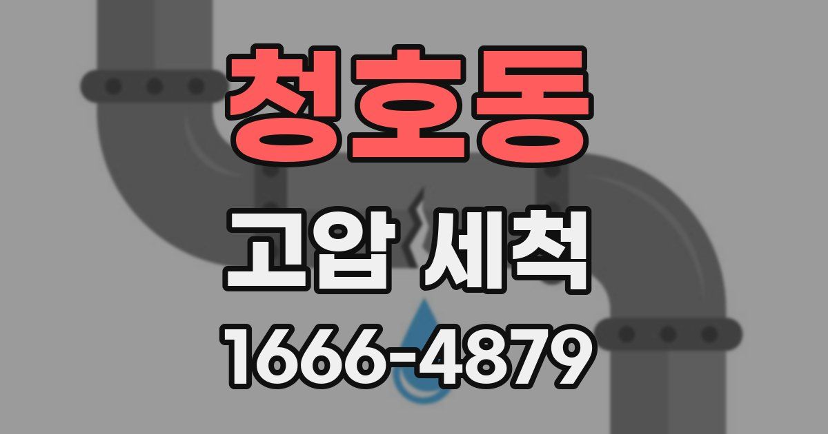 청호동 고압 세척