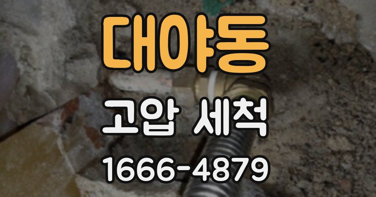 대야동 고압 세척