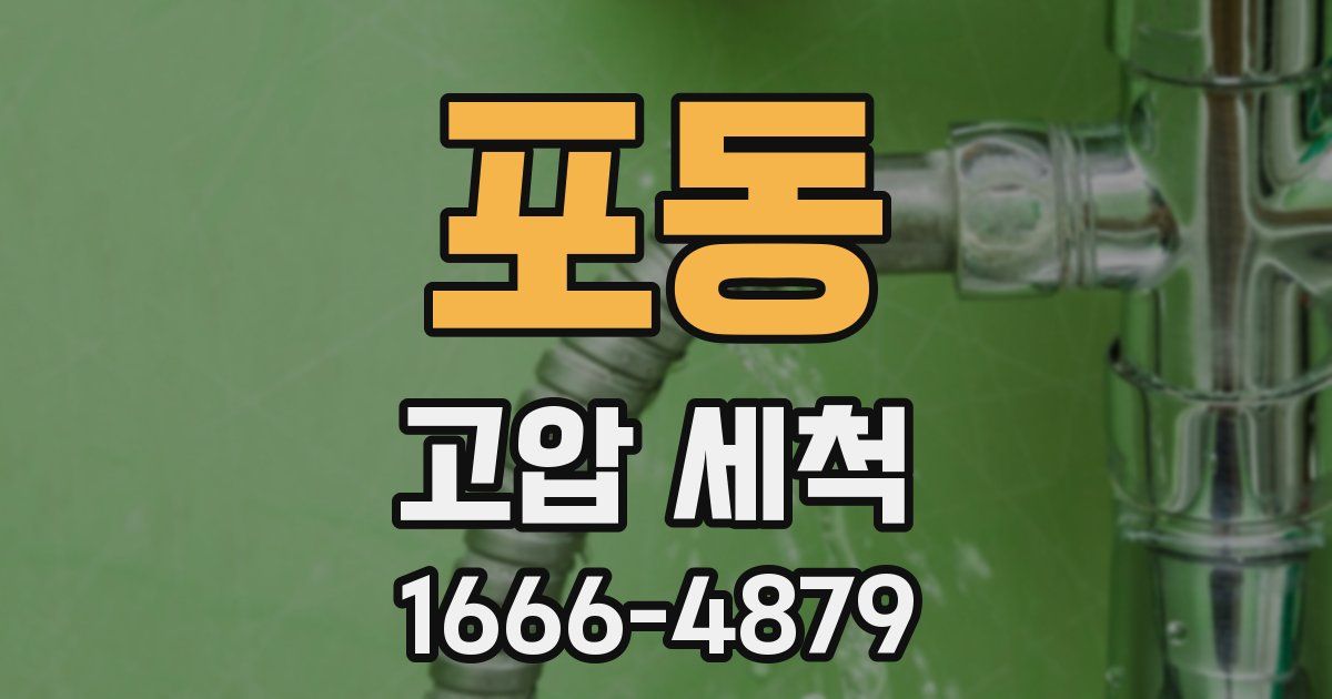 포동 고압 세척
