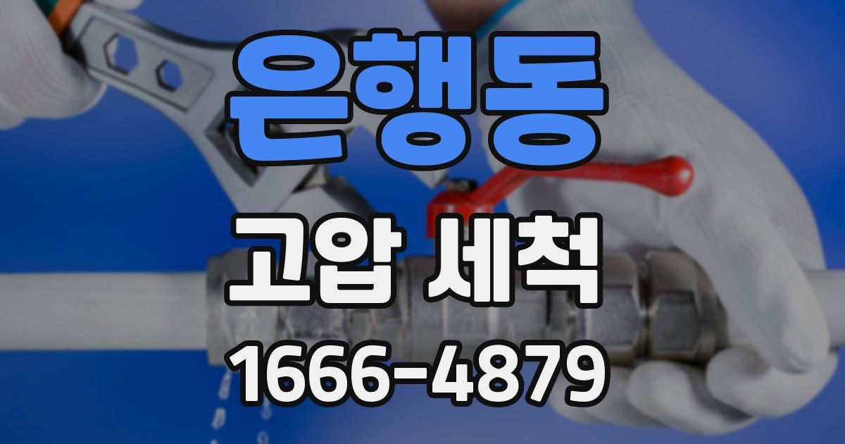 은행동 고압 세척
