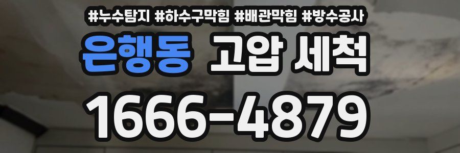 은행동 고압 세척