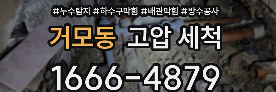 거모동 고압 세척