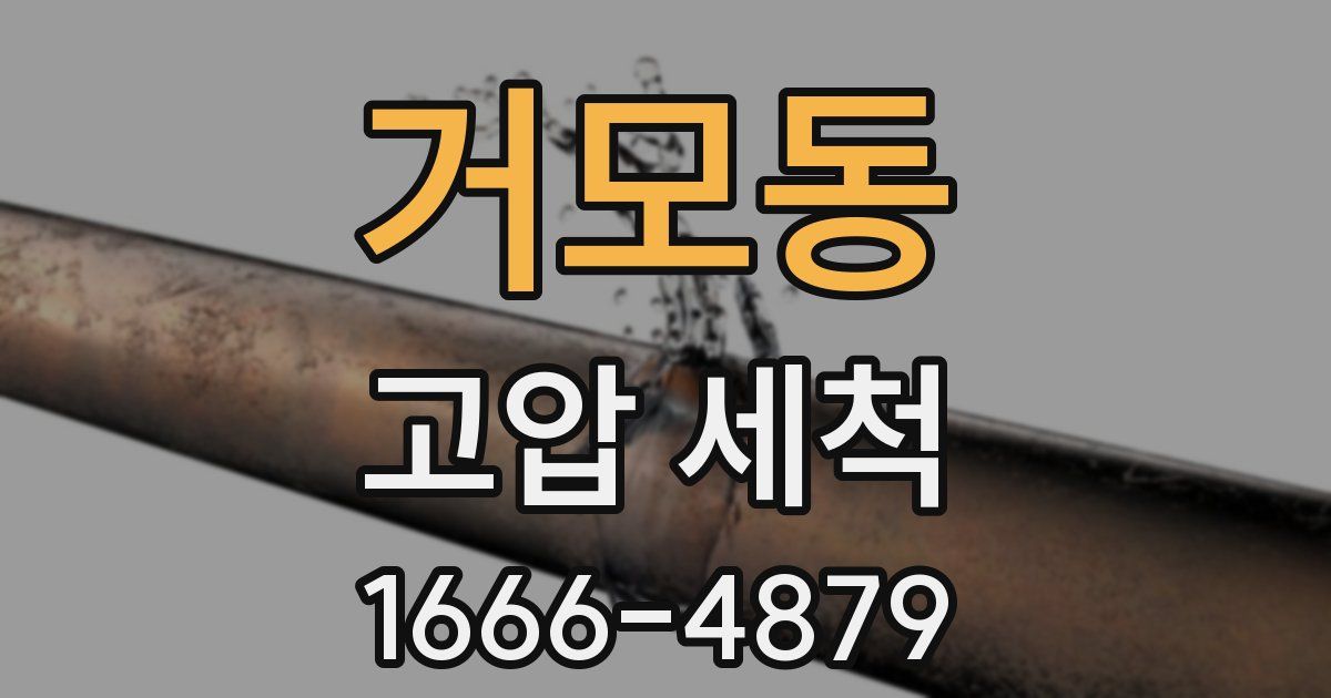 거모동 고압 세척