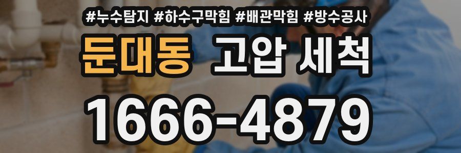 둔대동 고압 세척