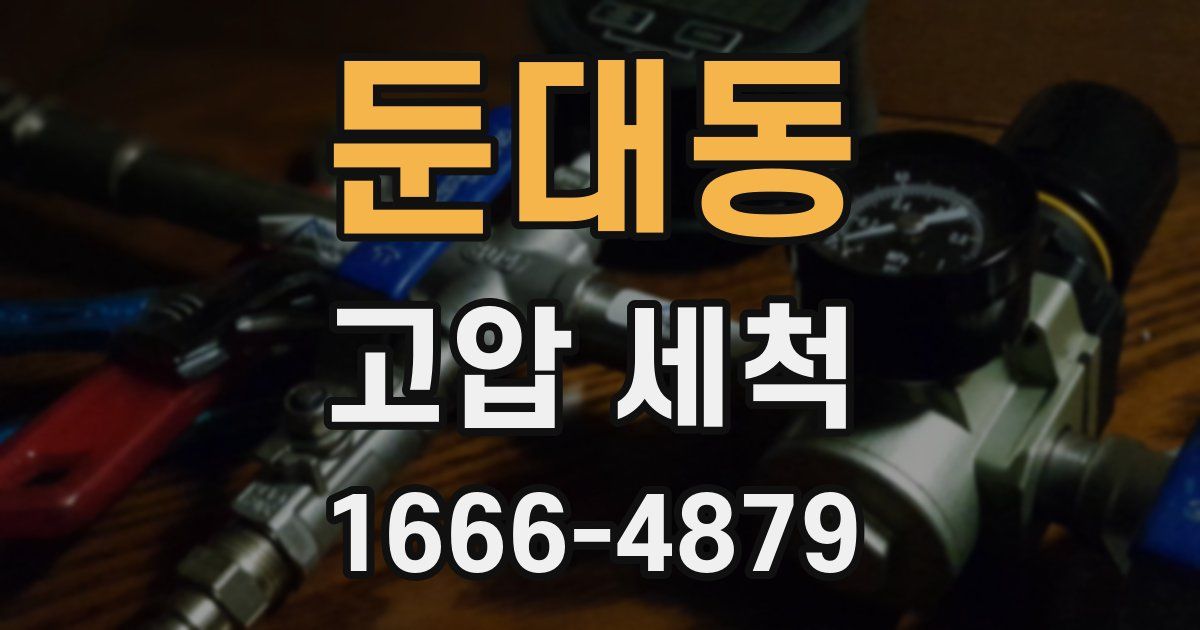 둔대동 고압 세척