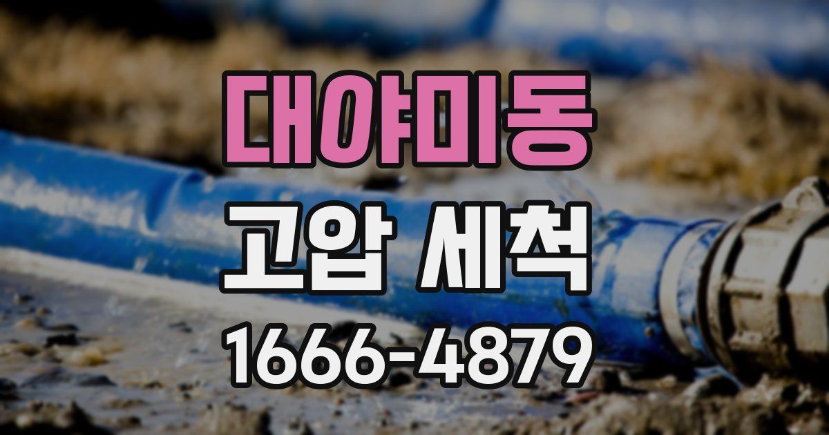 대야미동 고압 세척