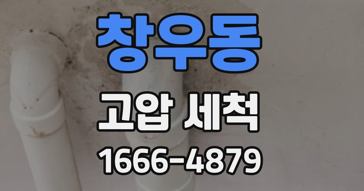 창우동 고압 세척