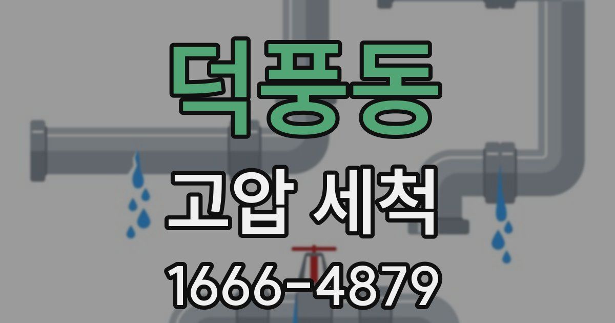 덕풍동 고압 세척