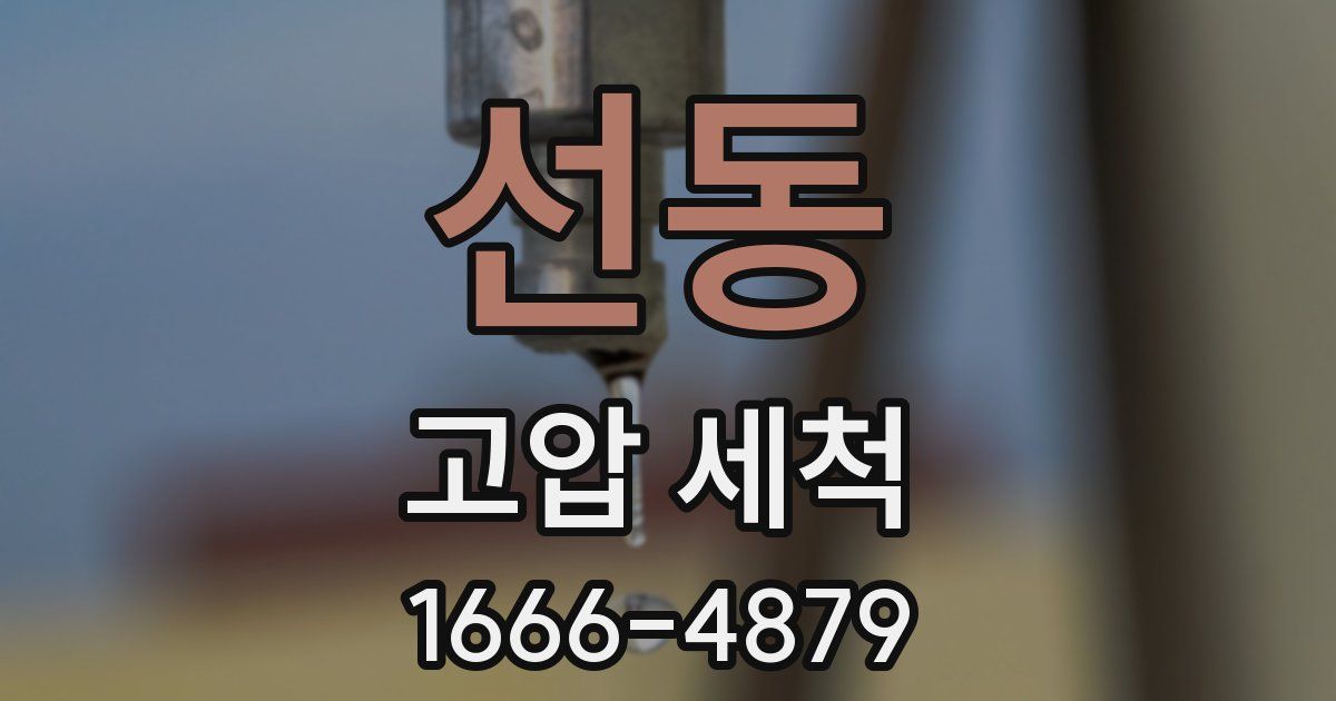 선동 고압 세척