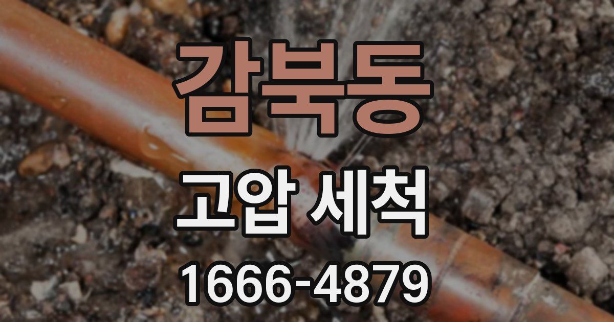 감북동 고압 세척
