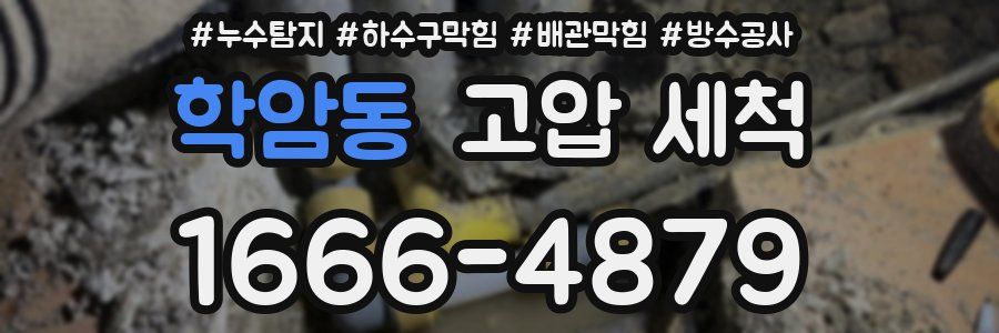 학암동 고압 세척