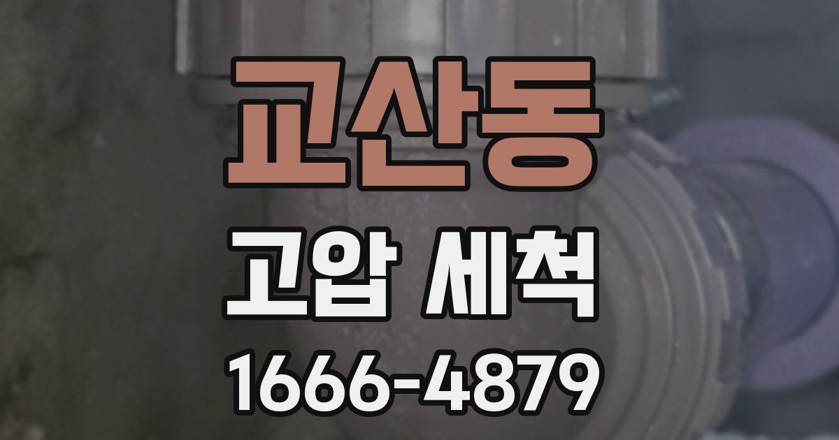 교산동 고압 세척