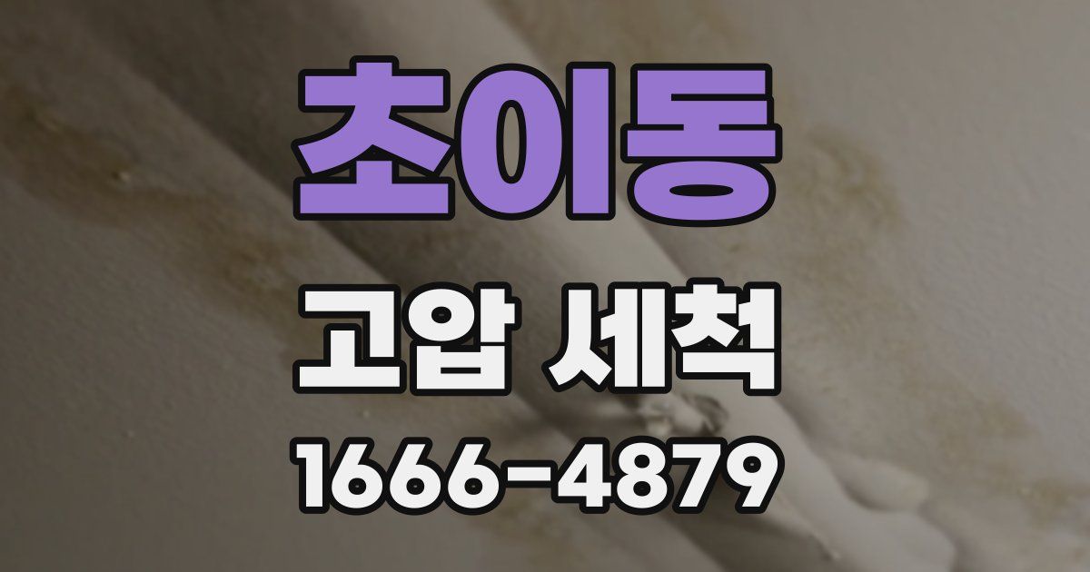 초이동 고압 세척