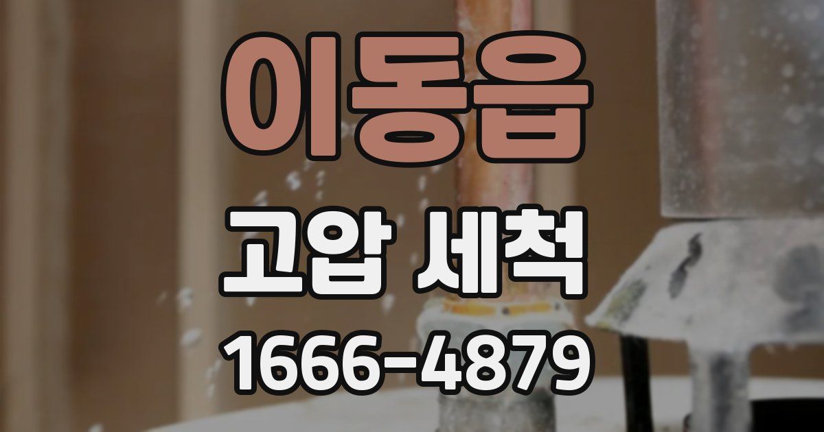 이동읍 고압 세척