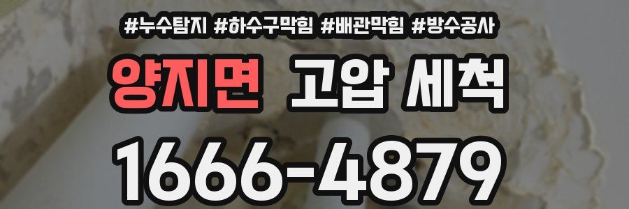 양지면 고압 세척